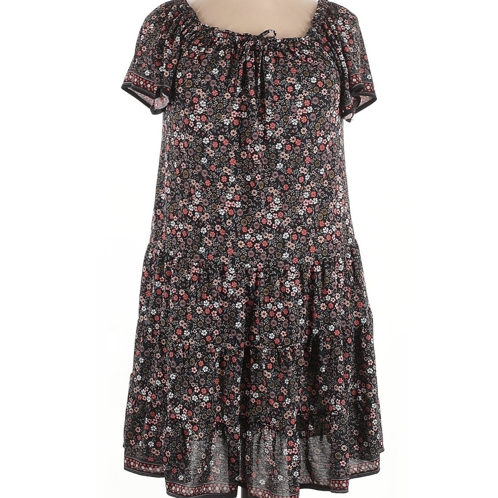 Max Studio Black and Pink Patterned Dress